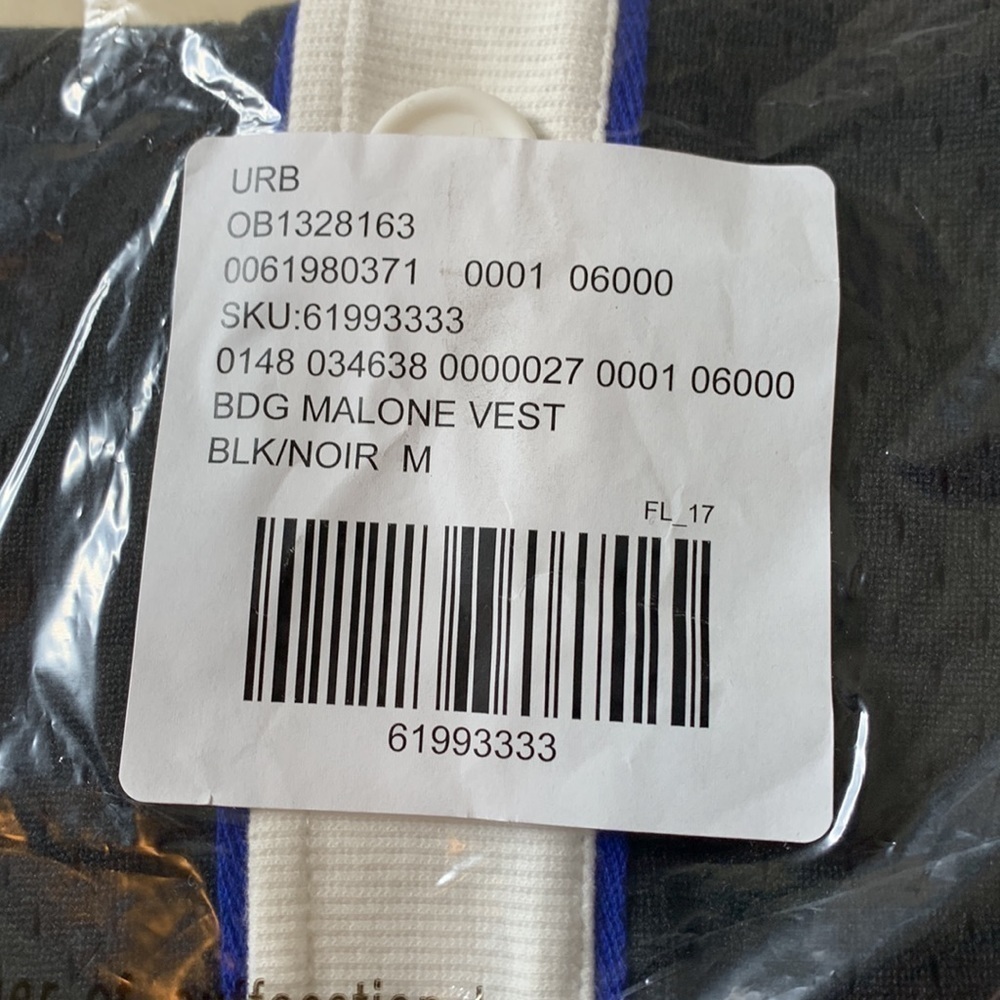 Malone Mesh Button-front Vest In Black NWT NWT - image 6